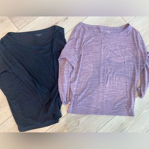 Athleta Long Sleeve Tops - Black and Purple